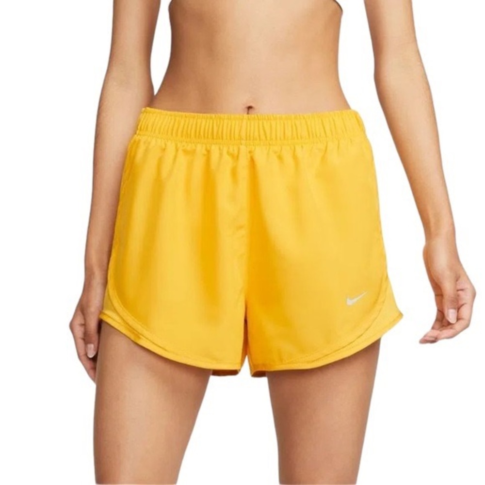 Nike Yellow/gold Dri-fit Tempo Shorts size s